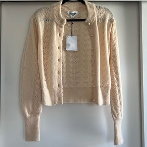 Rouje paris Maddy cardigan sweater in poudre size 36